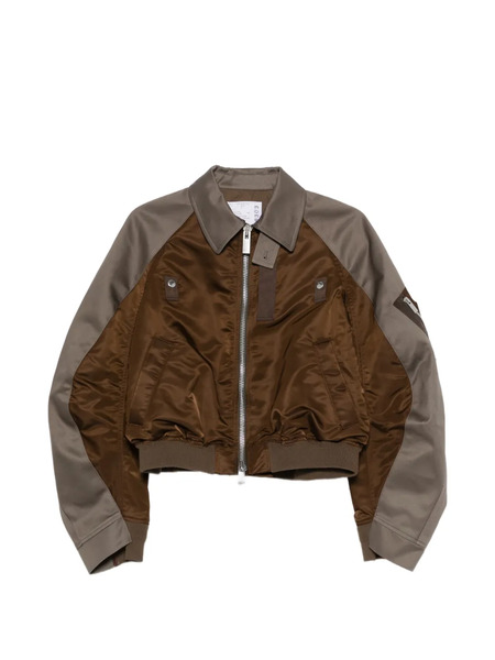  Sacai Zip Bomber Jacket - Green 