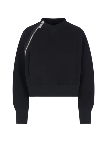  Sacai Zip-detail Sweatshirt - Black 