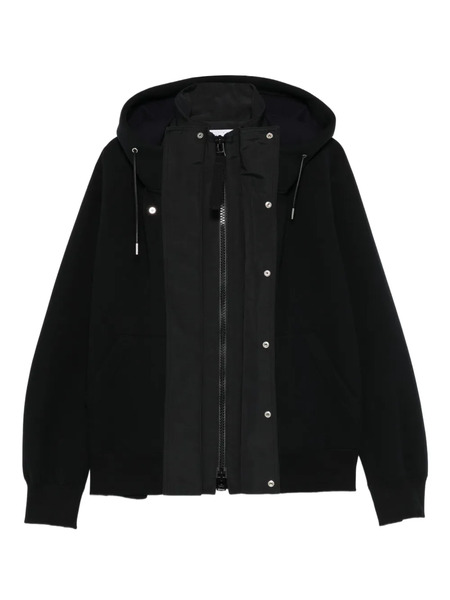  Sacai Zip-front Hooded Jacket - Black 