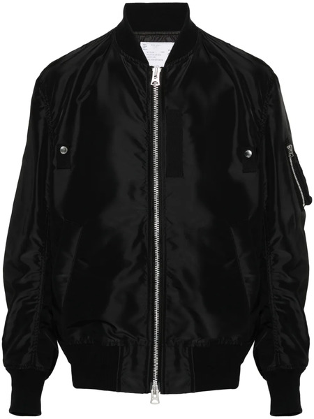  Sacai Zip-up Bomber Jacket - Black 