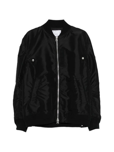  Sacai Zip-up Bomber Jacket - Black 