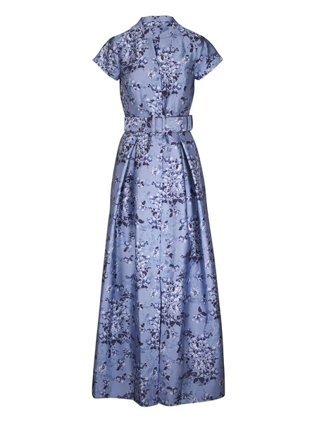  Sachin & Babi Marta Floral-pattern Belted Maxi Dress - Blue 