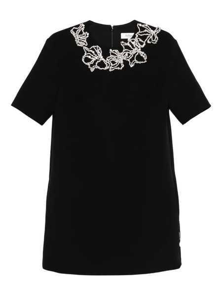  Safiyaa Embellished Short-sleeved Mini Day Dress - Black 