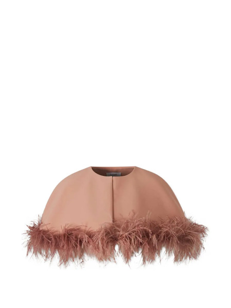  Safiyaa Feather Cape - Neutrals 
