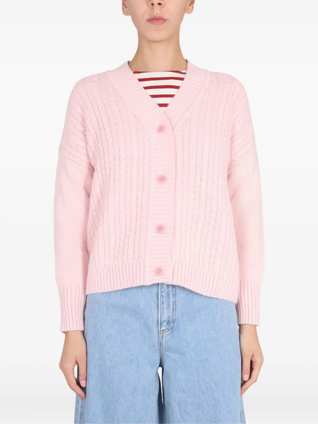  Saint James Cable-knit Buttoned Cardigan - Pink 