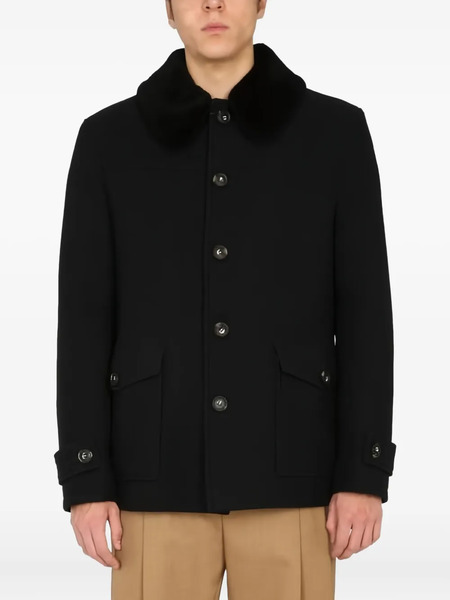 Saint James Pocketed Single-breasted Coat - Black 
