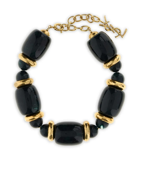  Saint Laurent Beaded Necklace - Black 
