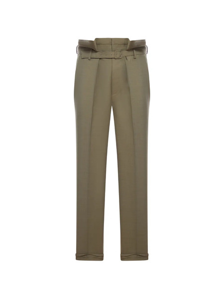  Saint Laurent Buckle Trousers - Green 