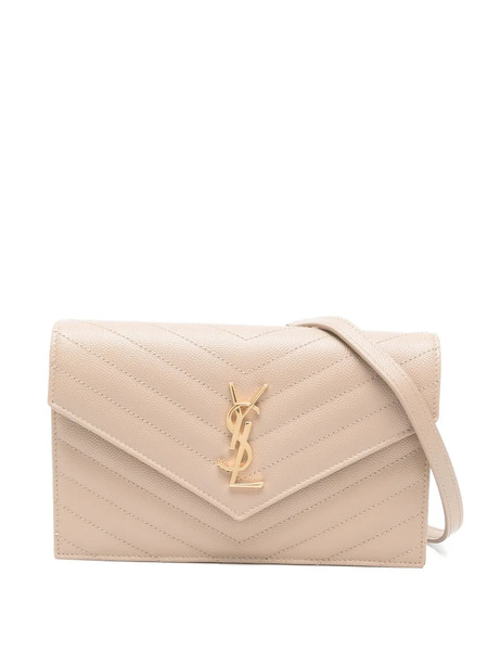  Saint Laurent Cassandre Chain-strap Leather Shoulder Bag - Neutrals 