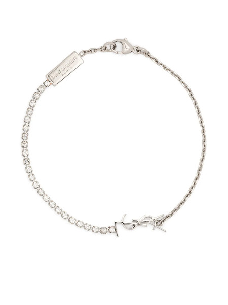  Saint Laurent Cassandre-charm Chain-link Bracelet - Silver 