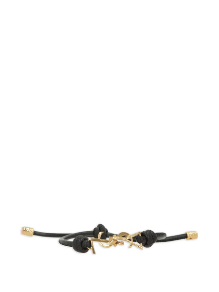  Saint Laurent Cassandre Cord Bracelet - Gold 