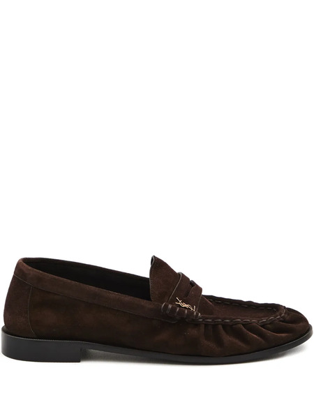  Saint Laurent Cassandre-detail Loafers - Brown 