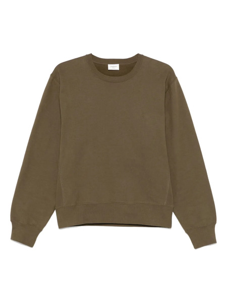  Saint Laurent Cassandre-embroidered Sweatshirt - Green 