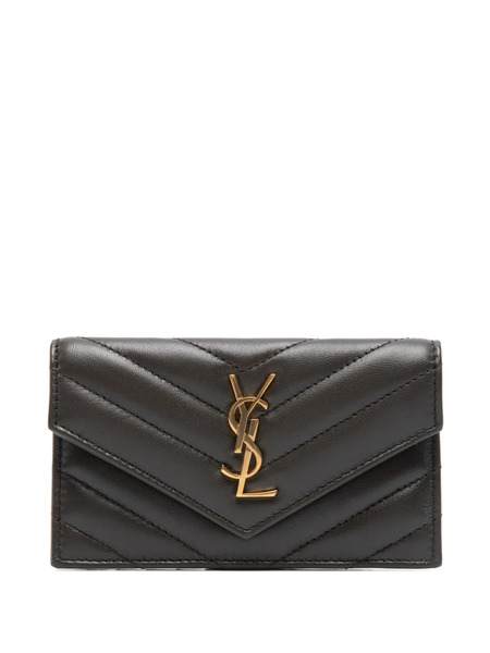  Saint Laurent Cassandre Matelassé Leather Wallet - Grey 