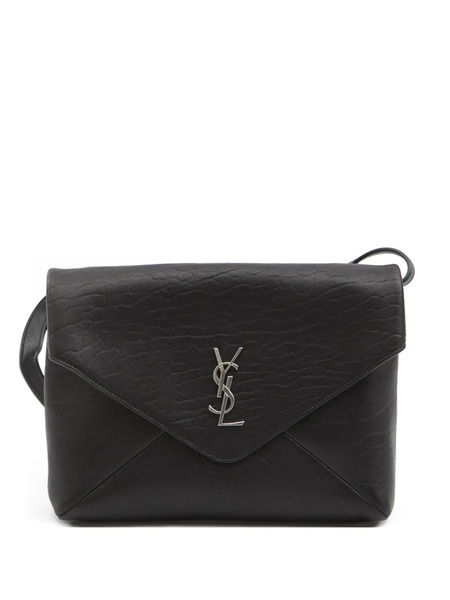  Saint Laurent Cassandre Metal Envelope Messenger Bag - Black 