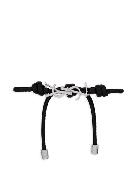  Saint Laurent Cassandre-plaque Bracelet - Silver 