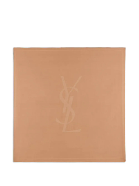  Saint Laurent Cassandre Square Scarf - Neutrals 