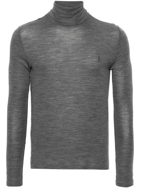  Saint Laurent Cassandre Turtleneck Sweater - Grey 