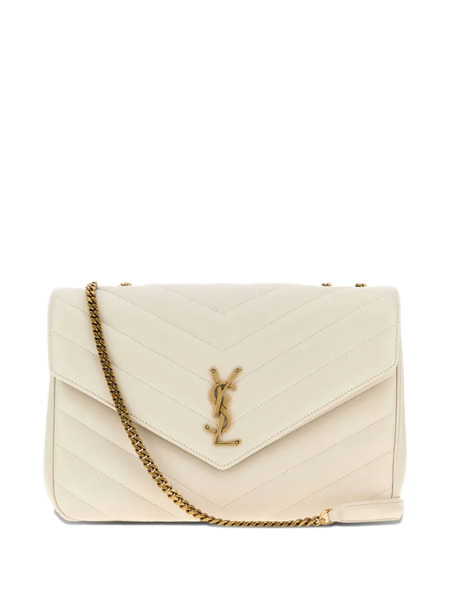  Saint Laurent Chevron-quilted Chain Bag - Neutrals 