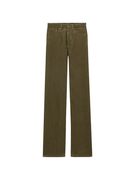  Saint Laurent Clyde Five-pocket Cotton Trousers - Green 