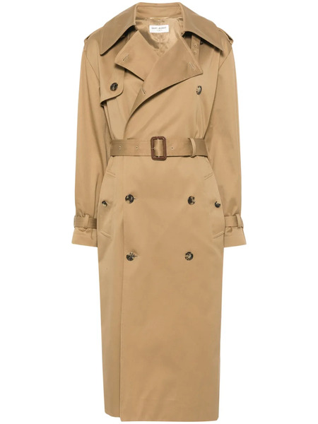  Saint Laurent Cotton Trench Coat - Neutrals 