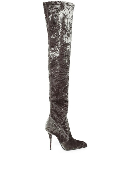  Saint Laurent Ella 110mm Thigh-high Boots - Green 