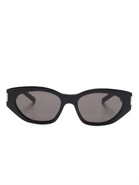  Saint Laurent Eyewear Bold Geo Oval-frame Sunglasses - Black 