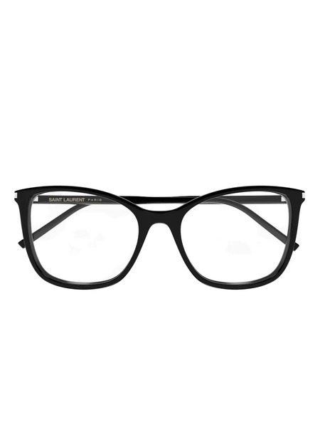  Saint Laurent Eyewear Geometric Glasses - Black 