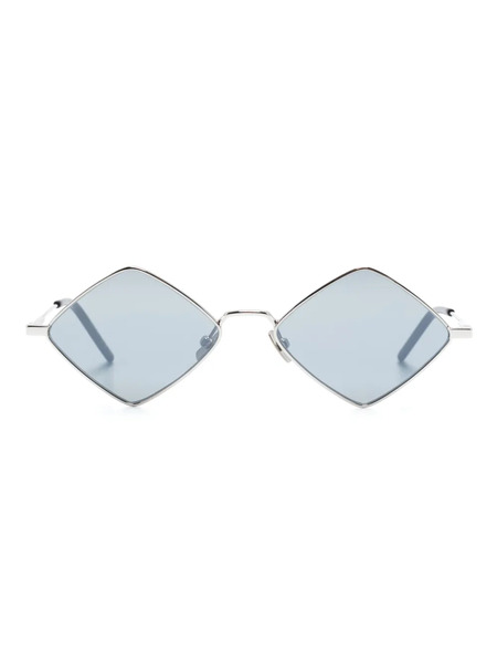  Saint Laurent Eyewear Lisa Diamond-frame Sunglasses - Silver 