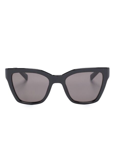  Saint Laurent Eyewear Logo-print Square-frame Sunglasses - Black 