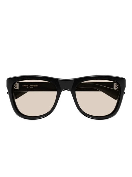  Saint Laurent Eyewear Logo-print Sunglasses - Black 