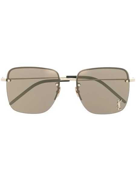  Saint Laurent Eyewear Monogram Sl312m Square-frame Sunglasses - Gold 