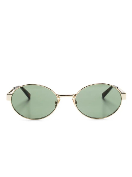  Saint Laurent Eyewear 692 Oval-frame Sunglasses - Gold 