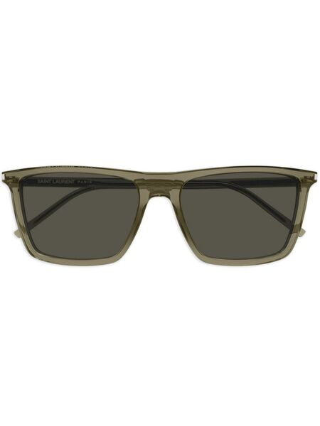  Saint Laurent Eyewear Rectangle-frame Sunglasses - Brown 