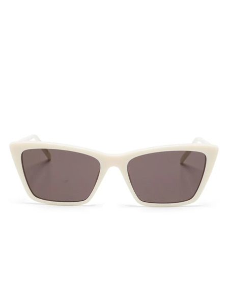  Saint Laurent Eyewear Rectangle-frame Sunglasses - Neutrals 