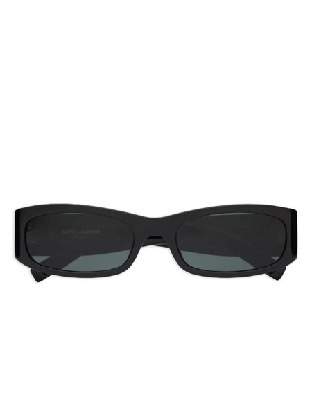  Saint Laurent Eyewear Sl M152 Logo-plaque Rectangle Sunglasses - Black 