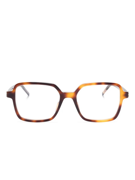  Saint Laurent Eyewear Square-frame Glasses - Brown 