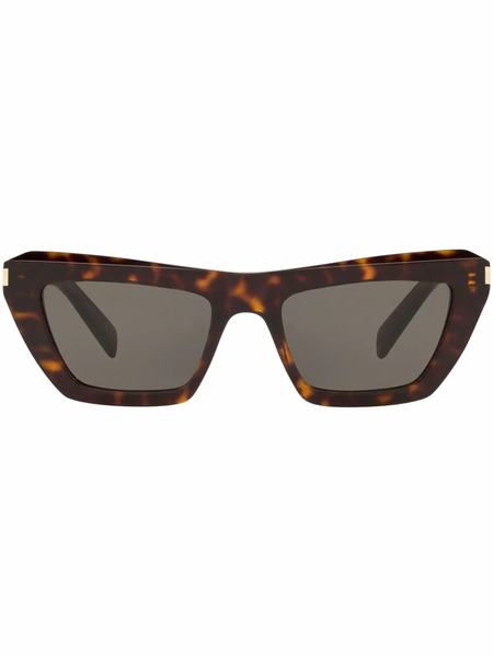  Saint Laurent Eyewear Tortoiseshell Cat-eye Sunglasses - Brown 