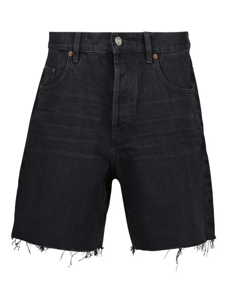  Saint Laurent Frayed Detailing Shorts - Black 