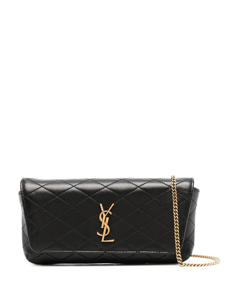  Saint Laurent Gaby Quilted Phone Case Bag - Black 