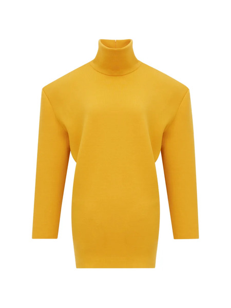  Saint Laurent High-neck Mini Dress - Yellow 