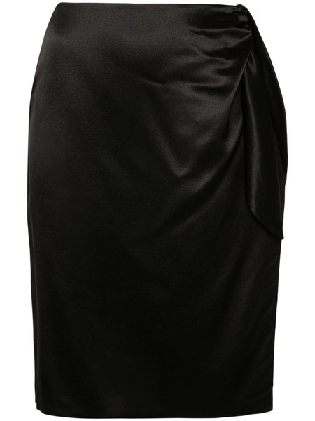  Saint Laurent Knot-detailing Silk Skirt - Black 