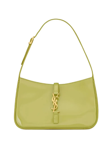  Saint Laurent Le 5 à 7 Logo-plaque Tote Bag - Green 