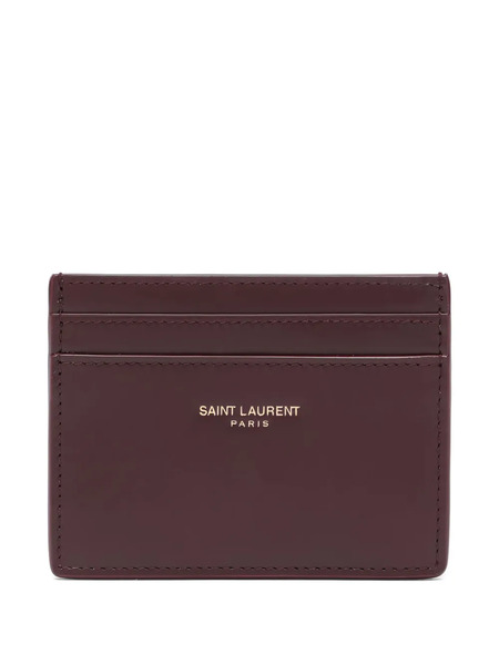  Saint Laurent Leather Cardholder - Red 
