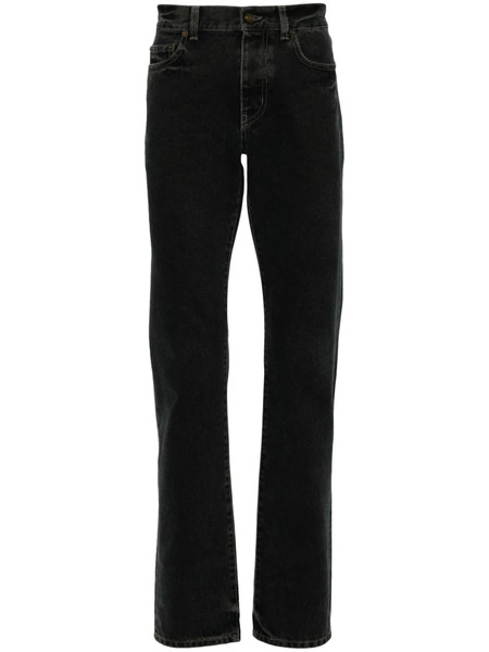  Saint Laurent Logo-button Jeans - Black 