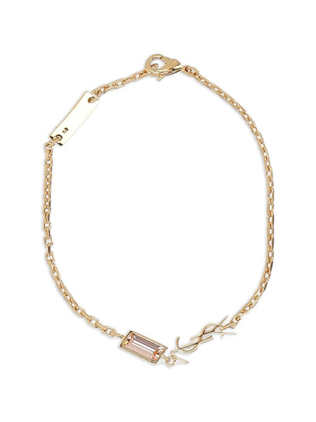  Saint Laurent Logo-charm Bracelet - Gold 