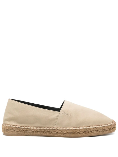  Saint Laurent Logo-embroidered Espadrilles - Neutrals 