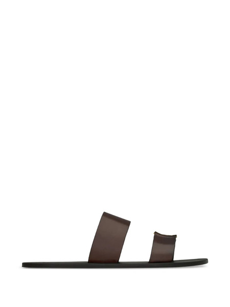  Saint Laurent Logo Leather Sandals - Pcex2023|2023 