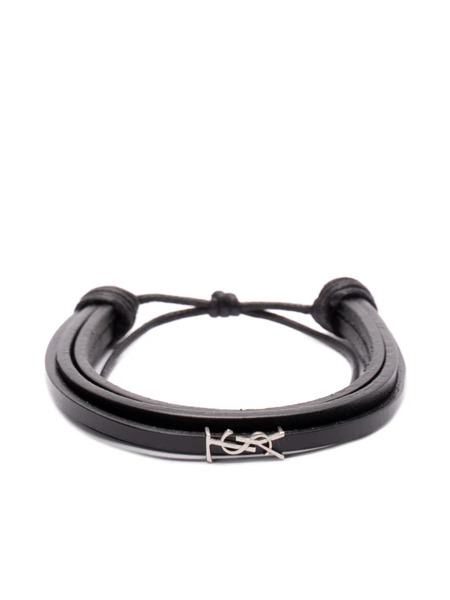  Saint Laurent Logo-plaque Bracelet - Black 