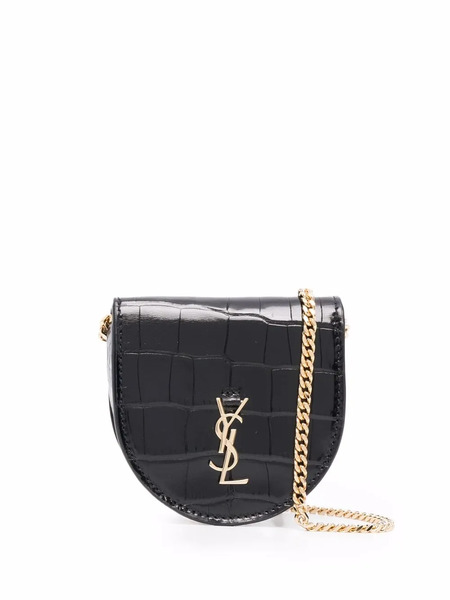  Saint Laurent Logo Plaque Mini Bag - Black 